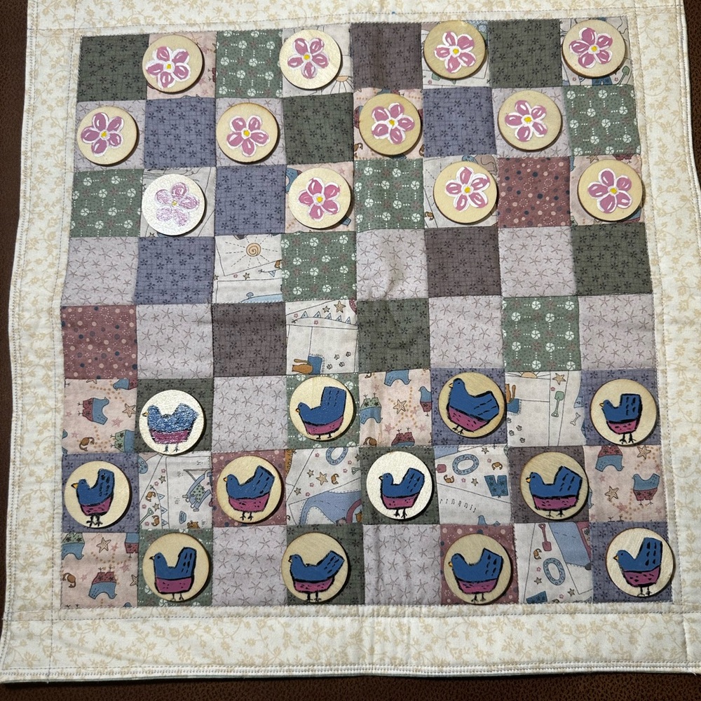 Handmade Patchwork Checkerboard Quilt Set - Picture 2 of 14